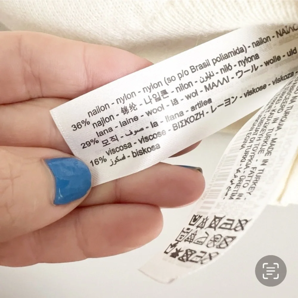 Zara cashmere Wool sweater Jumper Brand New medium collar work office cozy - Picture 3 of 4